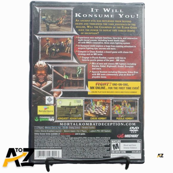 Mortal Kombat: Deception (Sony PlayStation 2, 2004) PS2 Complete w/ Manual EUC - Picture 4 of 7